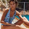 SILK MARKET LACE UP HALTER MAILLOT