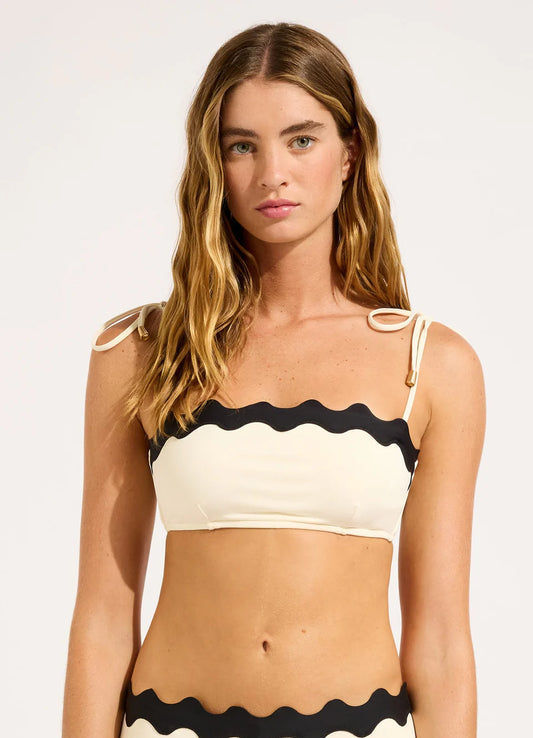 GIA RIC RAC BUSTIER BANDEAU BIKINI TOP