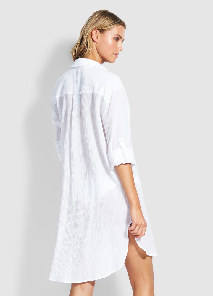 CRINKLE TWILL BEACH SHIRT