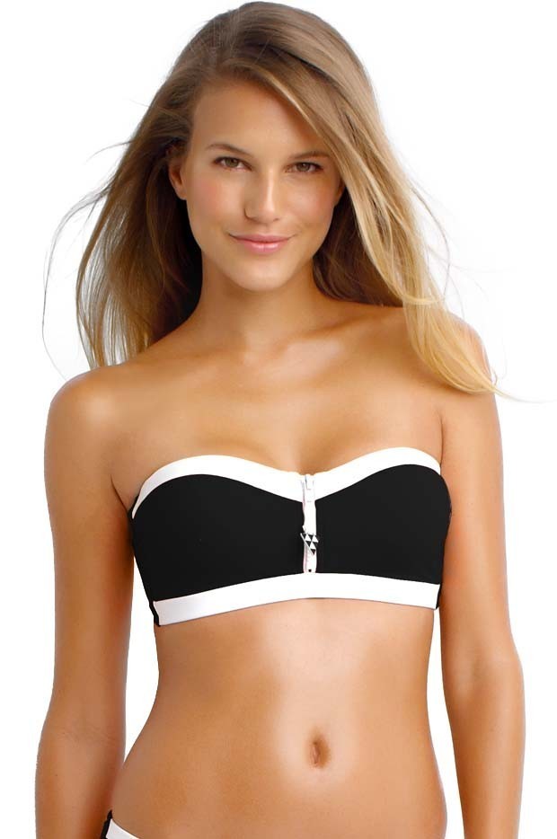 BLOCK PARTY BANDEAU BUSTIER BIKINI TOP