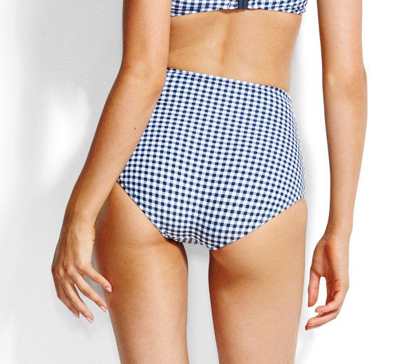 CAPRI CHECK HIGH WAISTED BIKINI PANTS