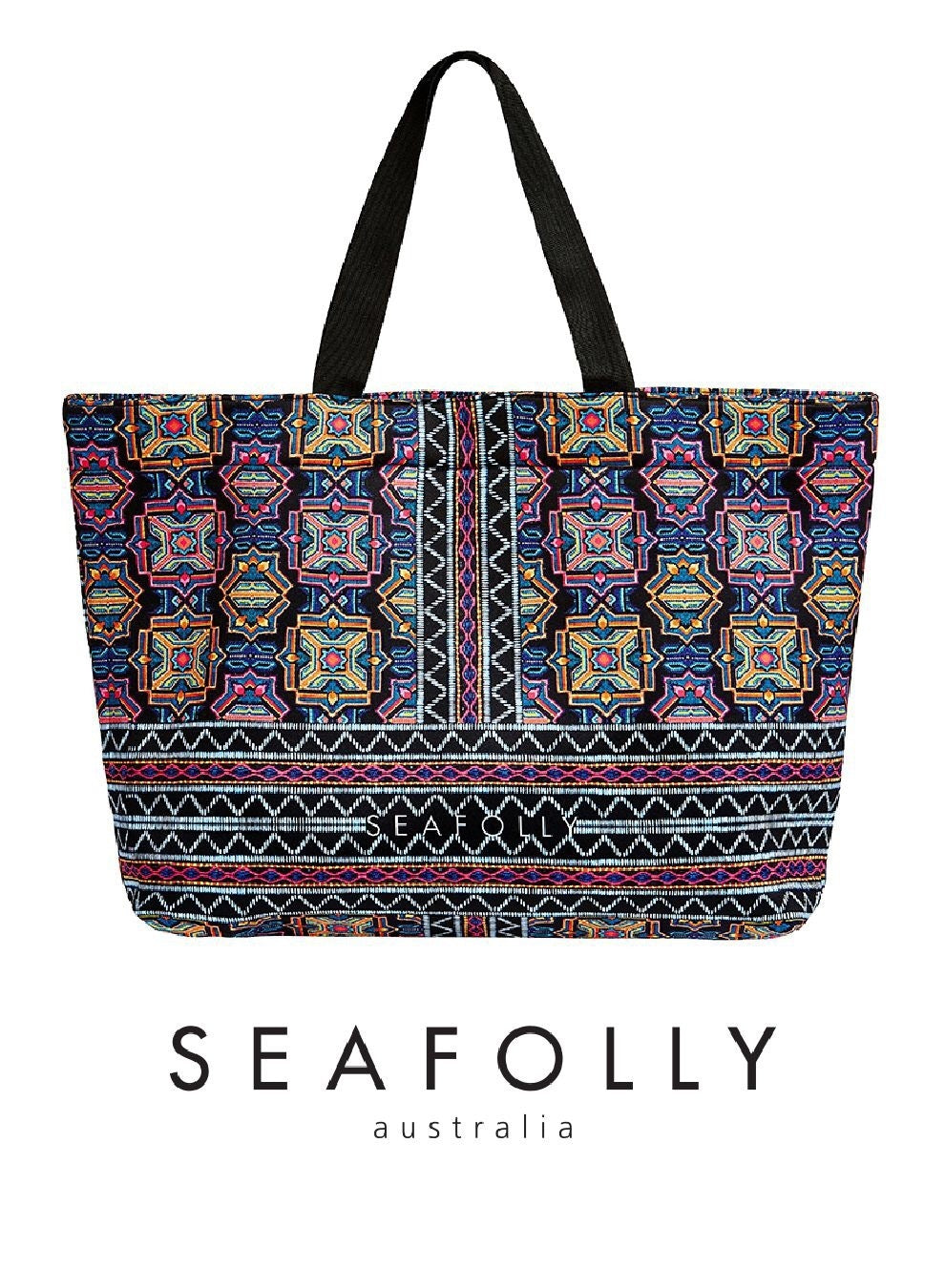 CARRIED AWAY SUN TEMPLE NEOPRENE TOTE