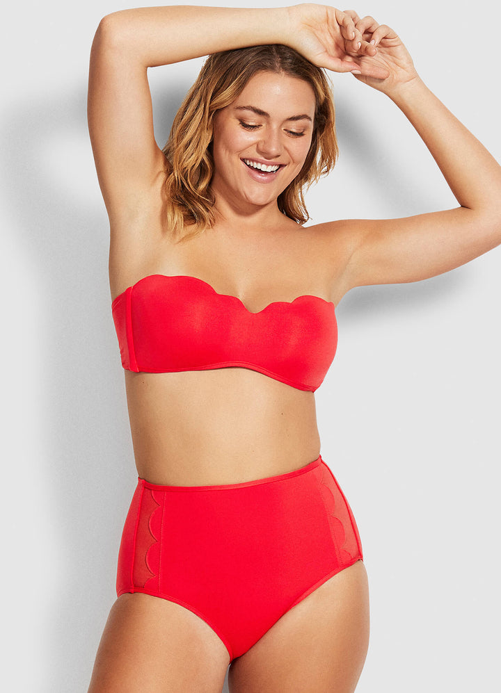 PETAL EDGE HIGH WAIST BIKINI PANTS