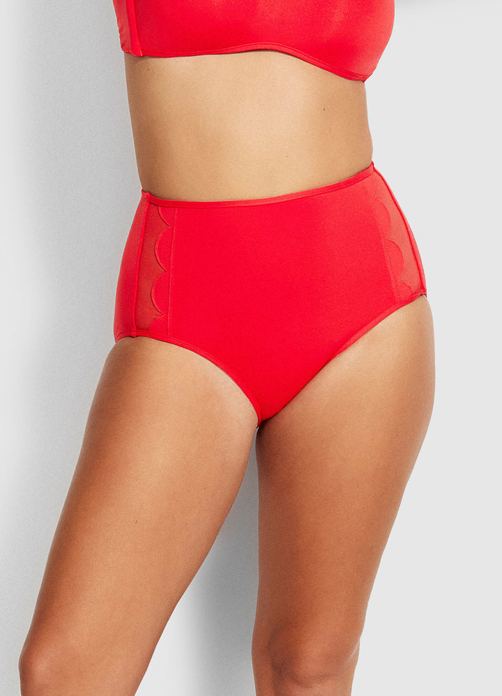 PETAL EDGE HIGH WAIST BIKINI PANTS