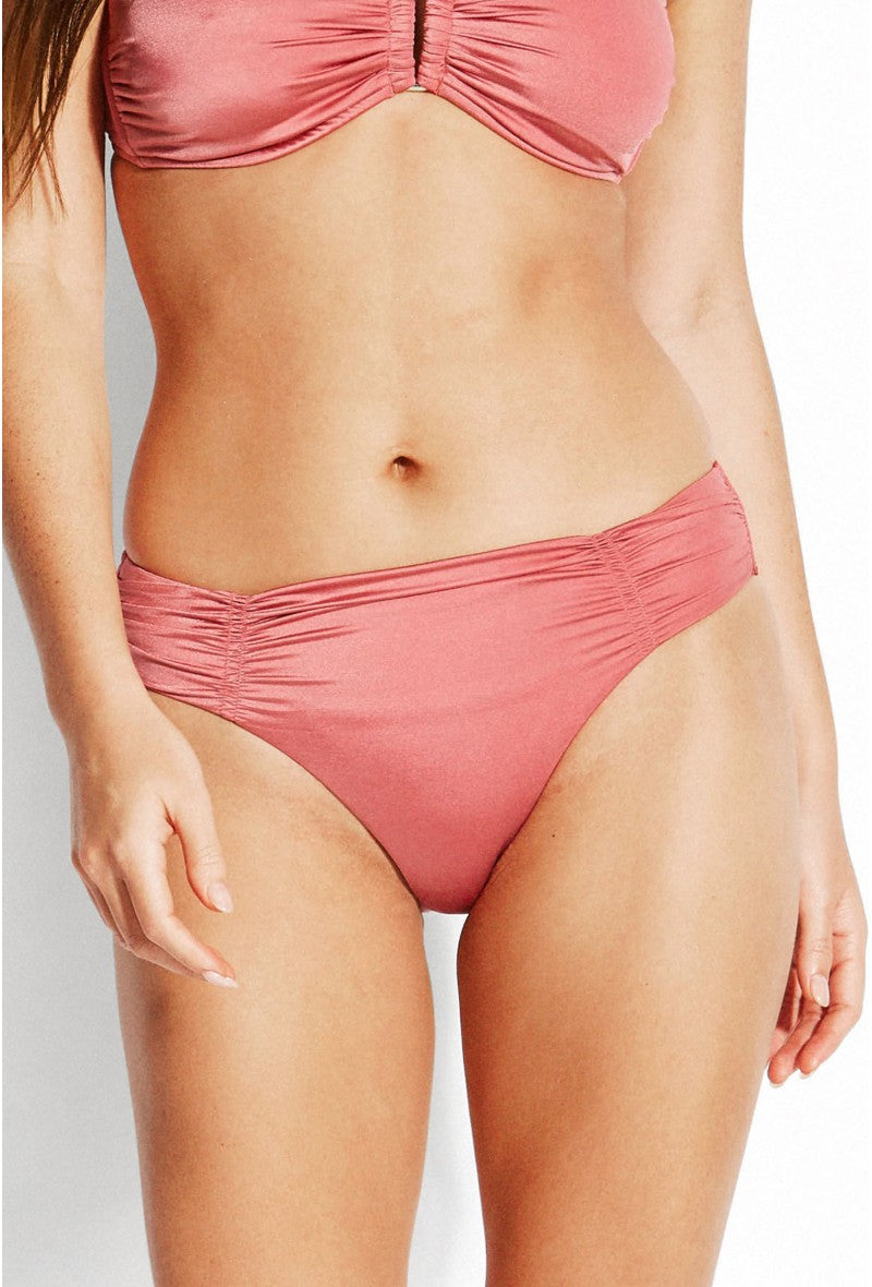 SHINE ON GATHERED FRONT RETRO BIKINI PANTS