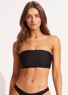 ESSENTIALS TUBE BANDEAU BIKINI TOP