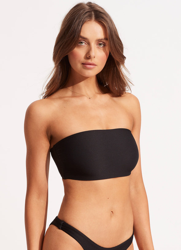 ESSENTIALS TUBE BANDEAU BIKINI TOP